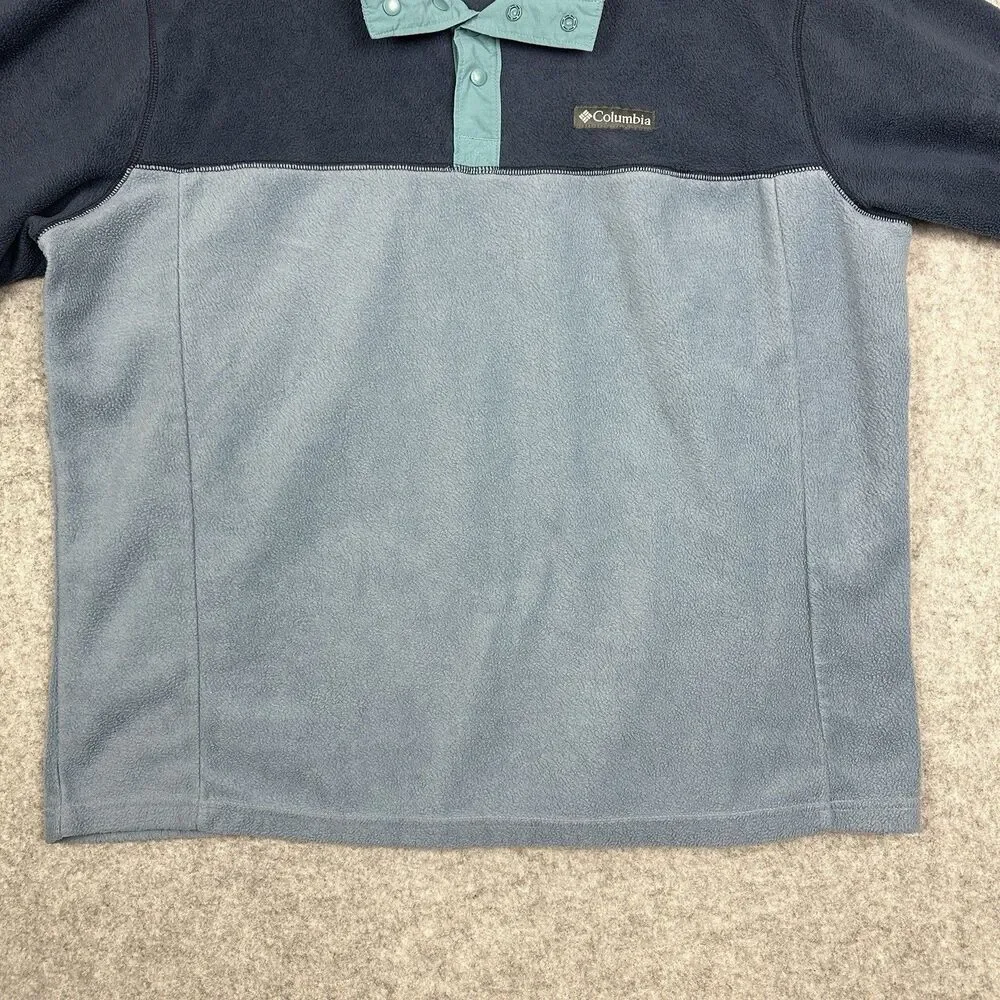 Columbia Steens Mountain Half Snap Fleece Pullover Mens XXL Navy Blue Outdoor